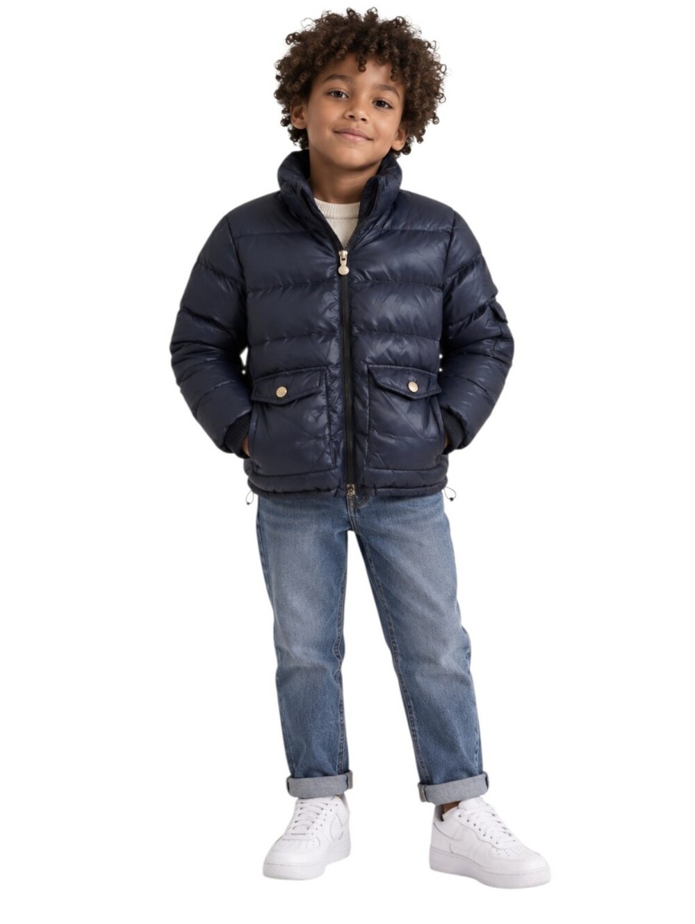 Pyrenex Heritage Kids Down Puffer Jacket Navy Blue Size 6